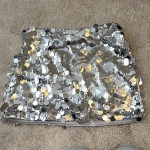 Sequin mini skirt